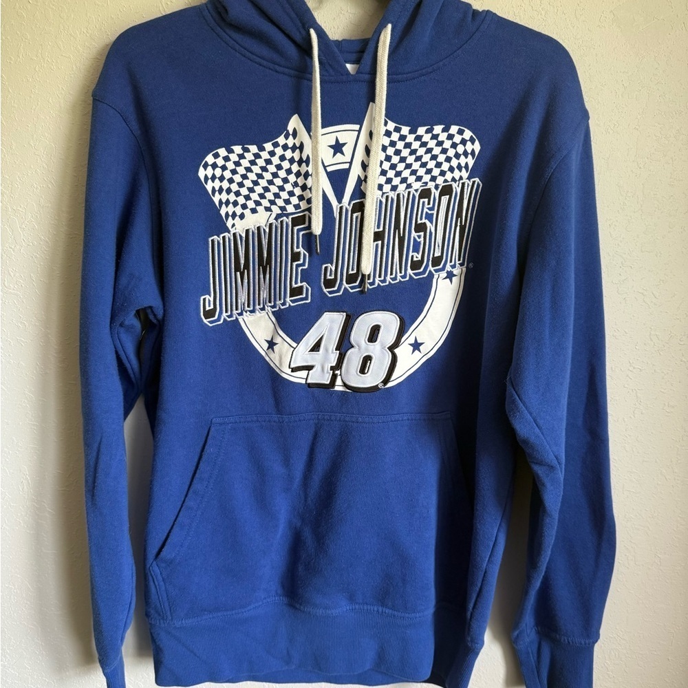 Men’s M Blue NASCAR Jimmie Johnson Athleisure Ling Sleeve Casual Hoodie